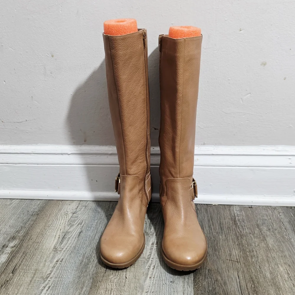 Nine West Tan Leather‎ Knee-High Boots